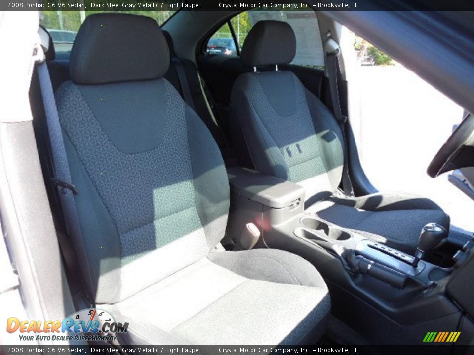 2008 Pontiac G6 V6 Sedan Dark Steel Gray Metallic / Light Taupe Photo #12