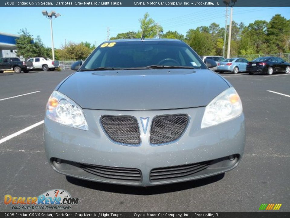 2008 Pontiac G6 V6 Sedan Dark Steel Gray Metallic / Light Taupe Photo #13