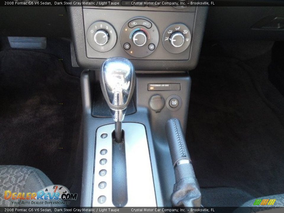 2008 Pontiac G6 V6 Sedan Dark Steel Gray Metallic / Light Taupe Photo #16