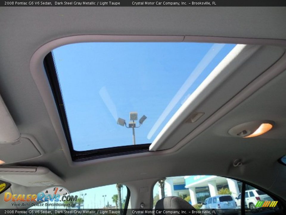2008 Pontiac G6 V6 Sedan Dark Steel Gray Metallic / Light Taupe Photo #17