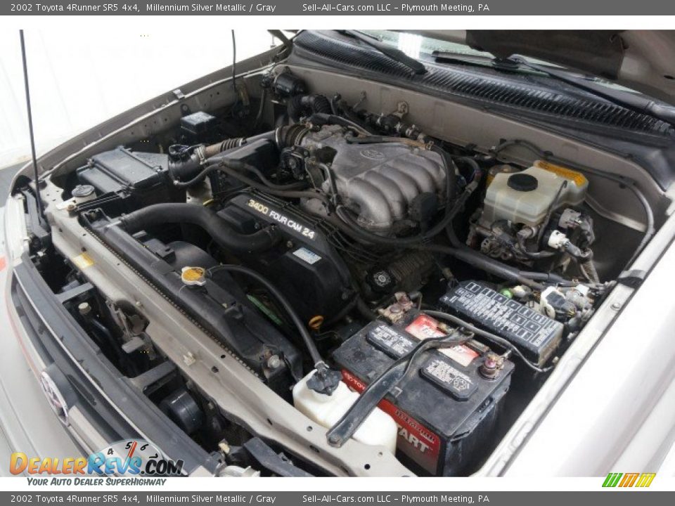 2002 Toyota 4Runner SR5 4x4 Millennium Silver Metallic / Gray Photo #33