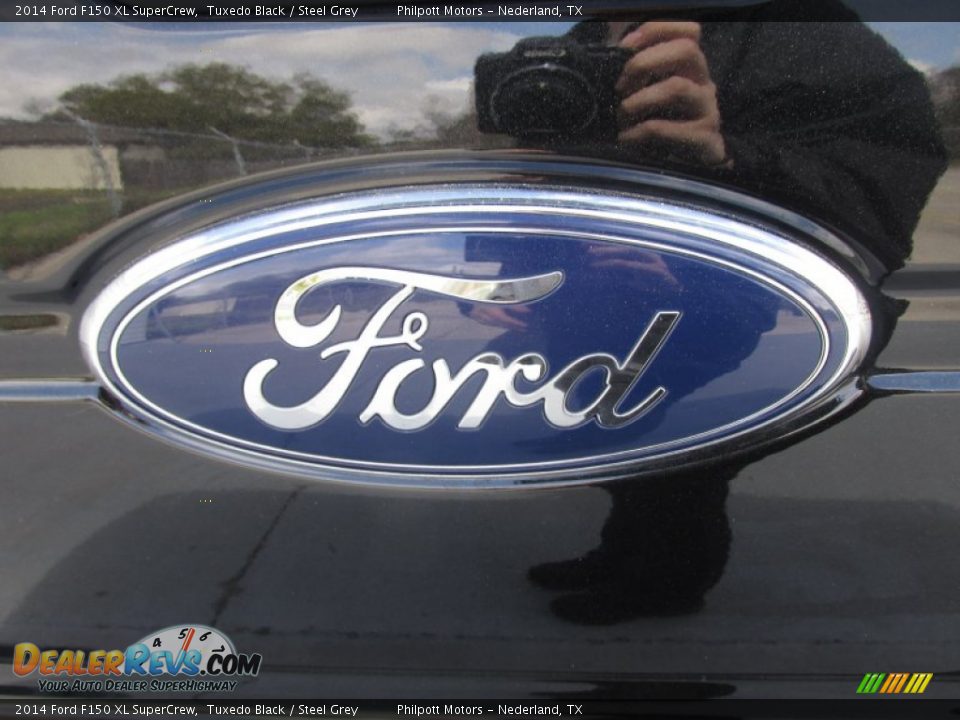 2014 Ford F150 XL SuperCrew Tuxedo Black / Steel Grey Photo #14