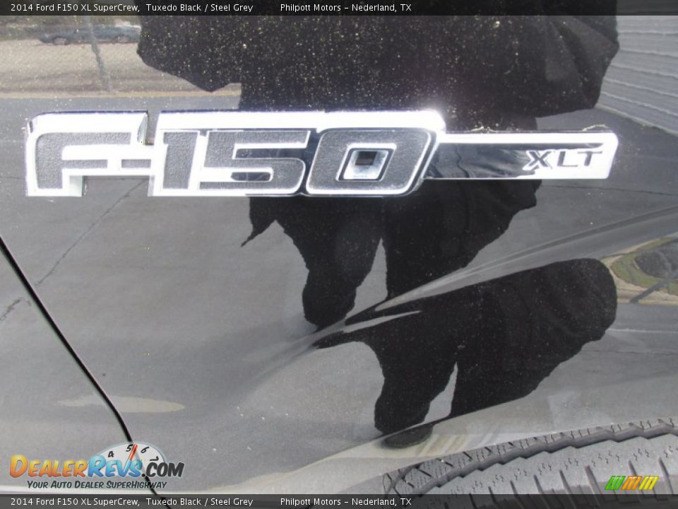 2014 Ford F150 XL SuperCrew Tuxedo Black / Steel Grey Photo #16