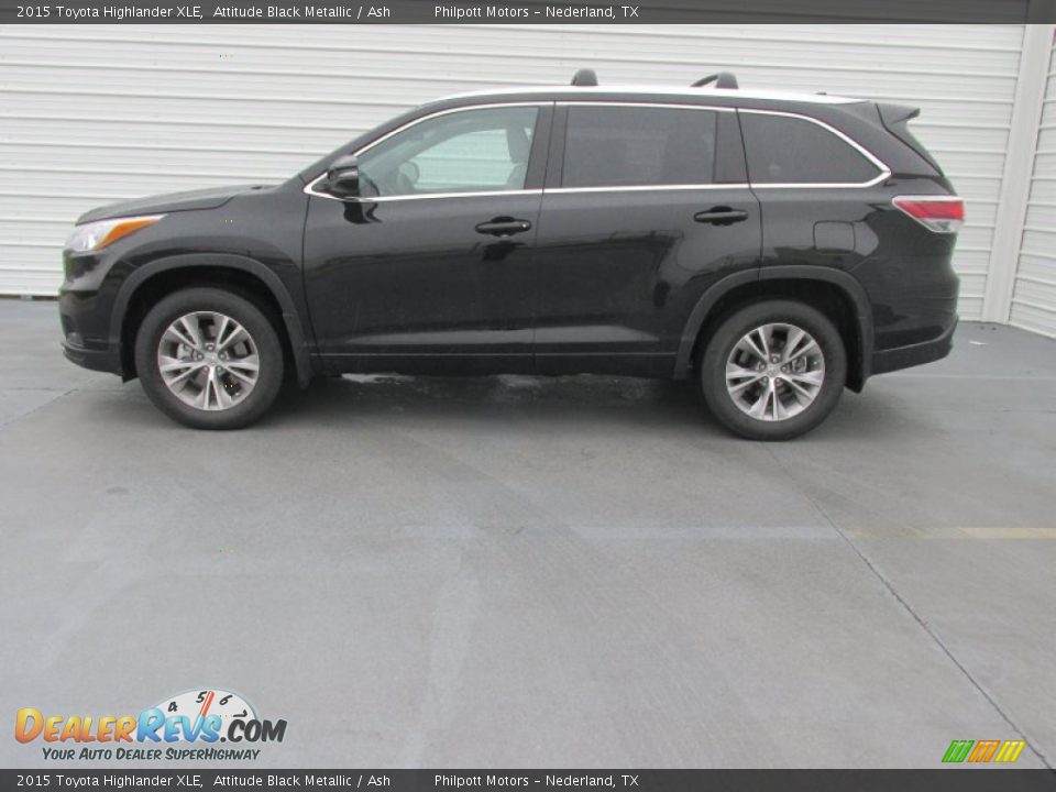 2015 Toyota Highlander XLE Attitude Black Metallic / Ash Photo #6