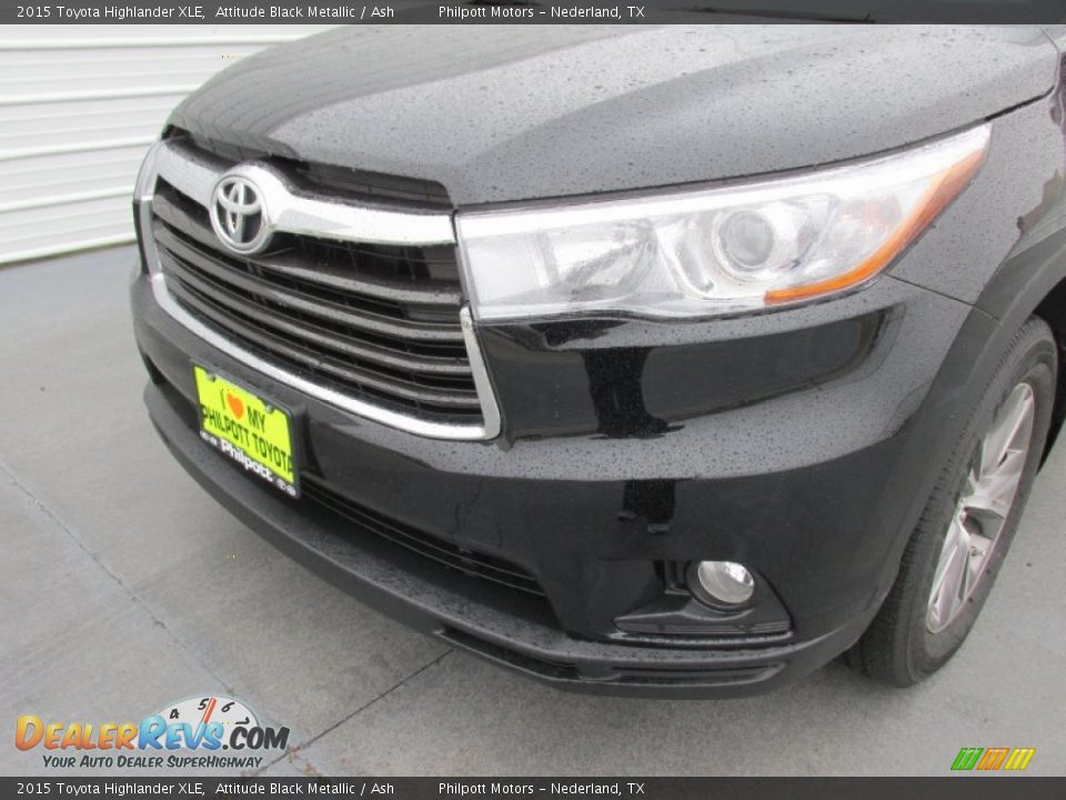 2015 Toyota Highlander XLE Attitude Black Metallic / Ash Photo #10