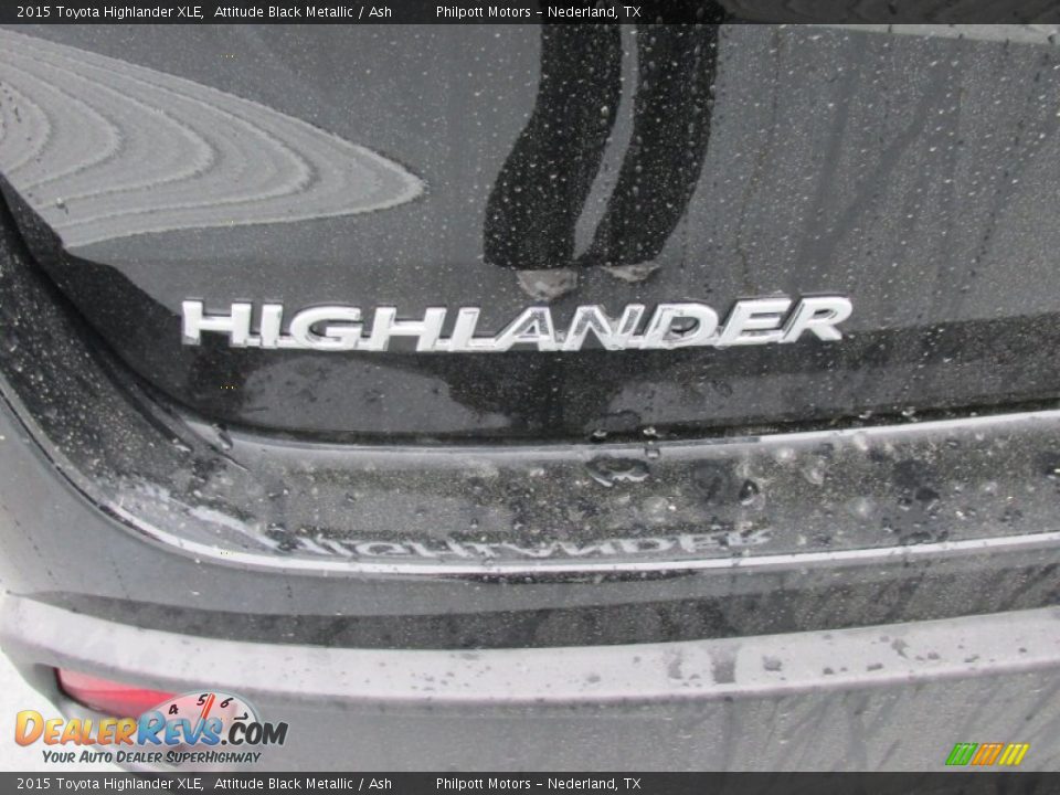 2015 Toyota Highlander XLE Attitude Black Metallic / Ash Photo #13