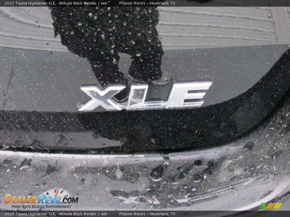 2015 Toyota Highlander XLE Attitude Black Metallic / Ash Photo #14