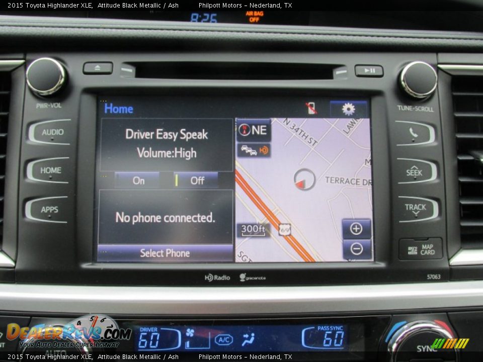 2015 Toyota Highlander XLE Attitude Black Metallic / Ash Photo #27