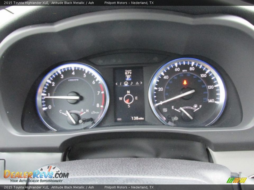 2015 Toyota Highlander XLE Attitude Black Metallic / Ash Photo #34