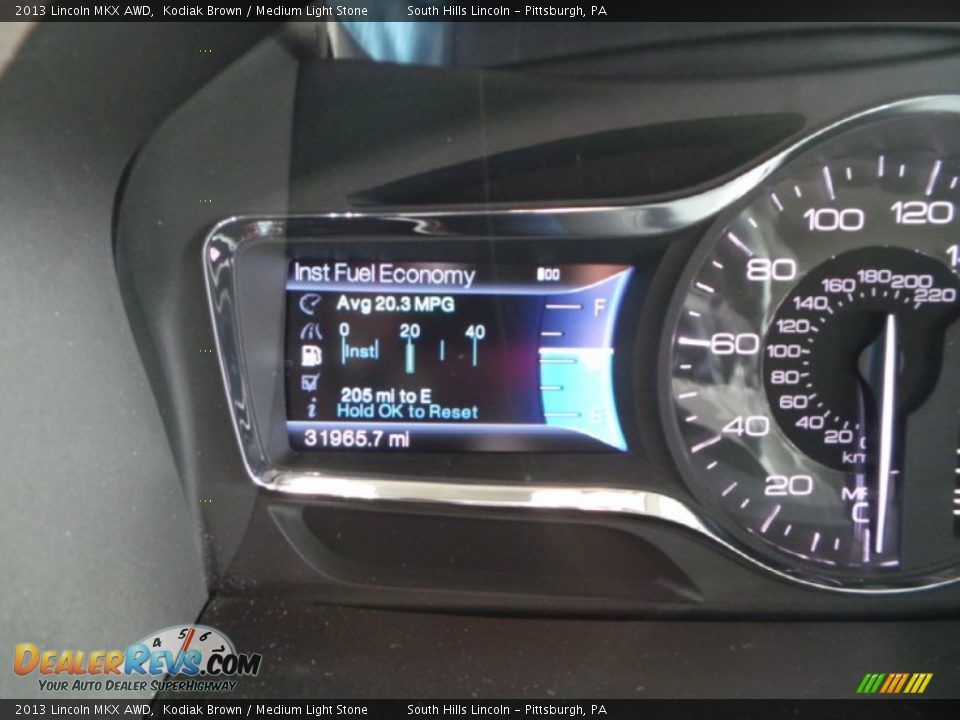 2013 Lincoln MKX AWD Kodiak Brown / Medium Light Stone Photo #24