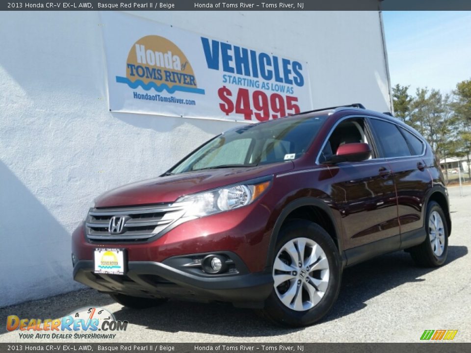 2013 Honda CR-V EX-L AWD Basque Red Pearl II / Beige Photo #1