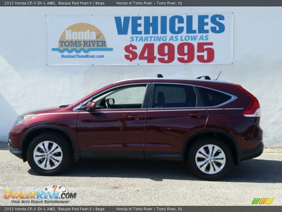 2013 Honda CR-V EX-L AWD Basque Red Pearl II / Beige Photo #3
