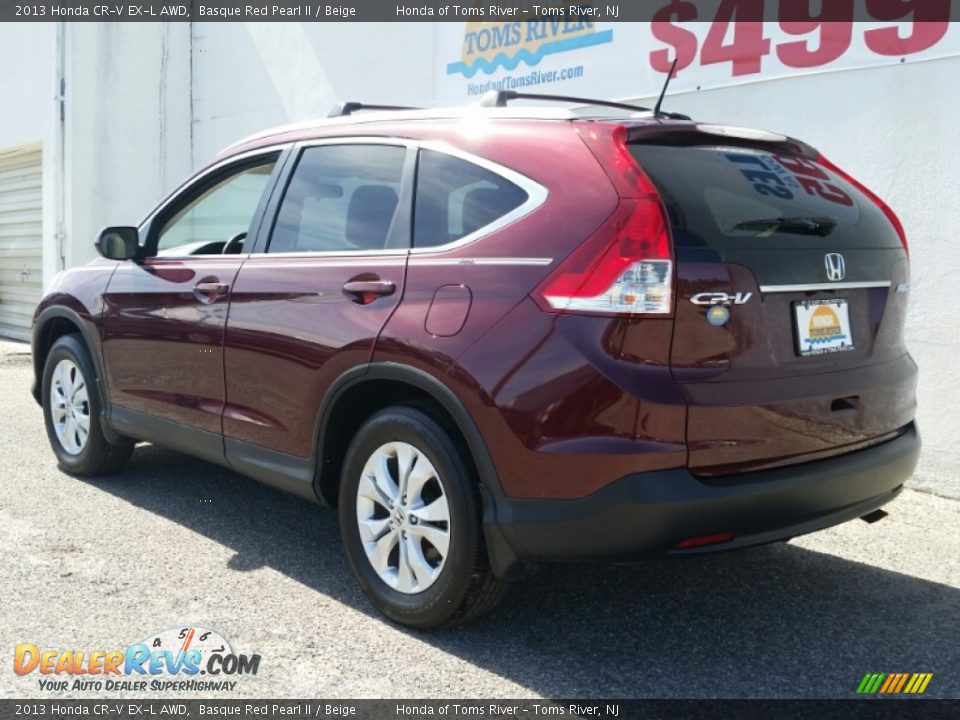 2013 Honda CR-V EX-L AWD Basque Red Pearl II / Beige Photo #4