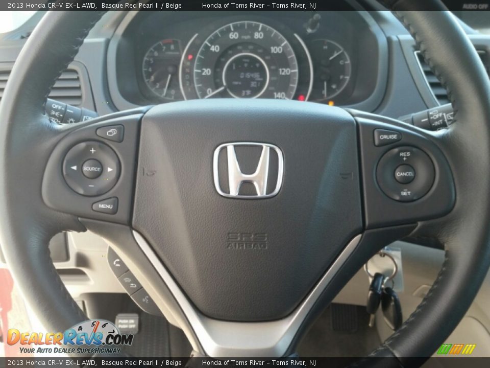 2013 Honda CR-V EX-L AWD Basque Red Pearl II / Beige Photo #15