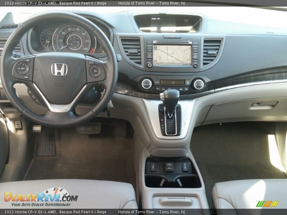 2013 Honda CR-V EX-L AWD Basque Red Pearl II / Beige Photo #20