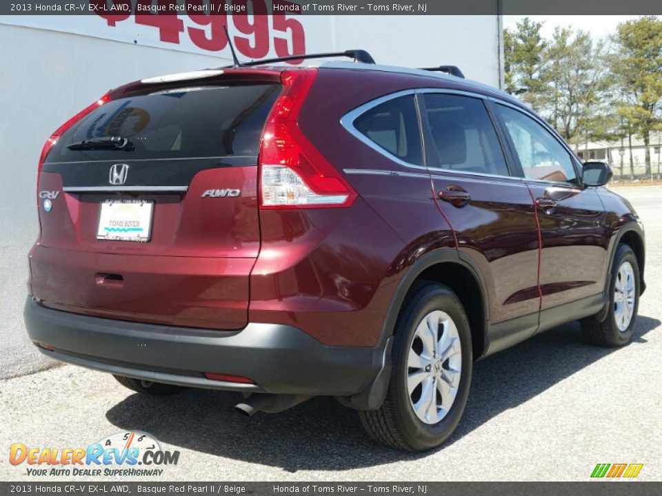 2013 Honda CR-V EX-L AWD Basque Red Pearl II / Beige Photo #24