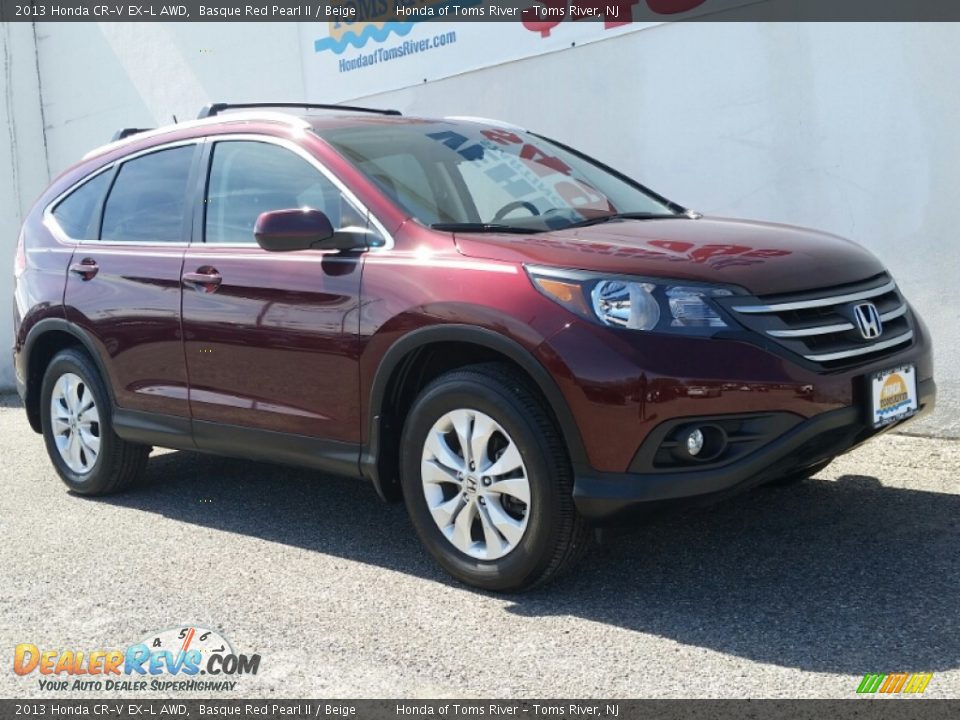 2013 Honda CR-V EX-L AWD Basque Red Pearl II / Beige Photo #26