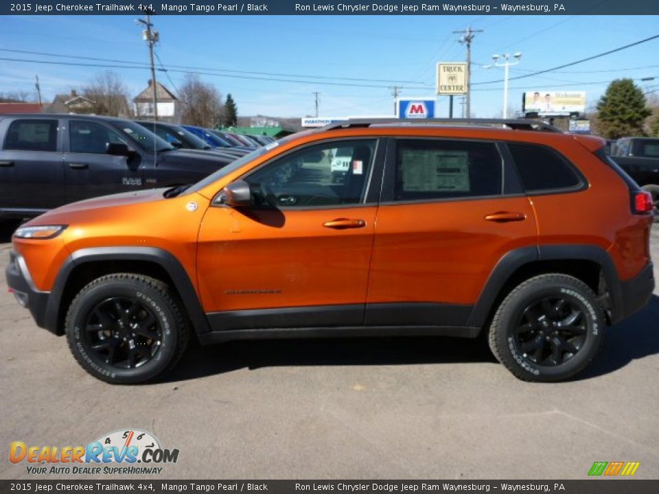2015 Jeep Cherokee Trailhawk 4x4 Mango Tango Pearl / Black Photo #2
