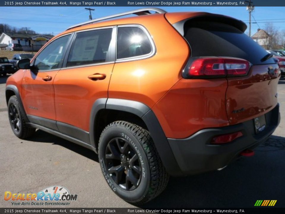 2015 Jeep Cherokee Trailhawk 4x4 Mango Tango Pearl / Black Photo #3