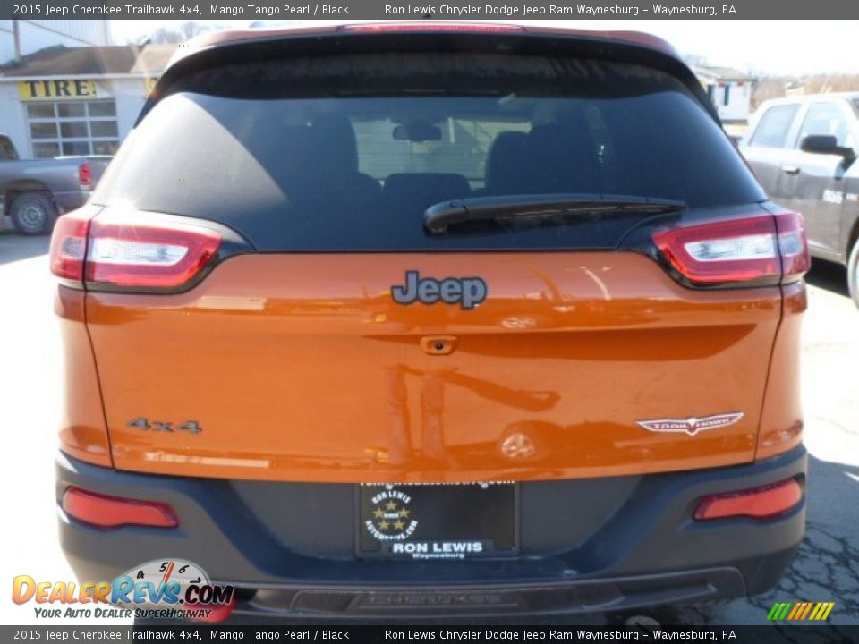 2015 Jeep Cherokee Trailhawk 4x4 Mango Tango Pearl / Black Photo #4