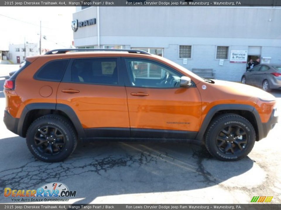 2015 Jeep Cherokee Trailhawk 4x4 Mango Tango Pearl / Black Photo #7