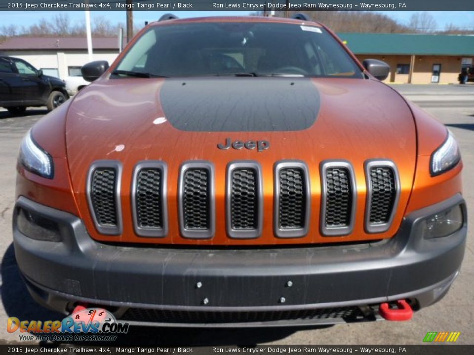 2015 Jeep Cherokee Trailhawk 4x4 Mango Tango Pearl / Black Photo #9
