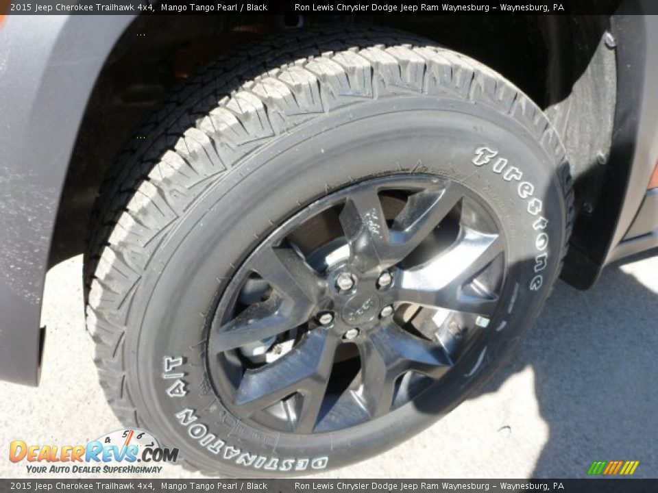 2015 Jeep Cherokee Trailhawk 4x4 Mango Tango Pearl / Black Photo #10