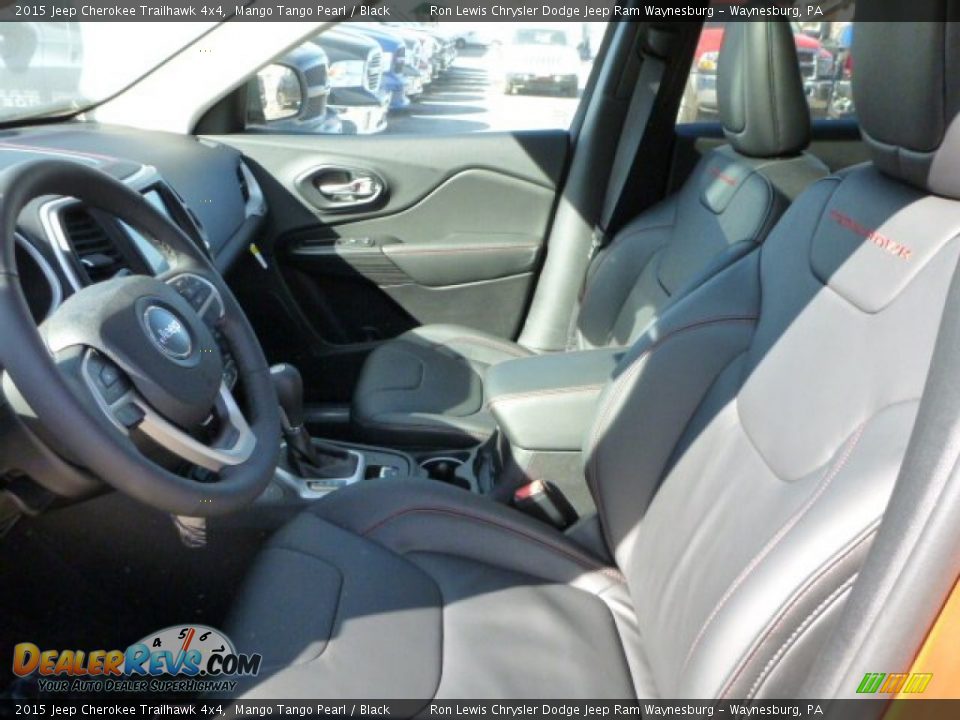 2015 Jeep Cherokee Trailhawk 4x4 Mango Tango Pearl / Black Photo #11