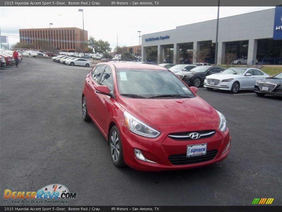 2015 Hyundai Accent Sport 5-Door Boston Red / Gray Photo #1