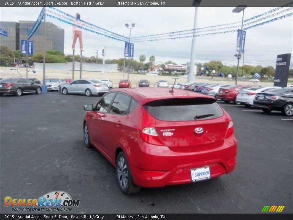 2015 Hyundai Accent Sport 5-Door Boston Red / Gray Photo #6