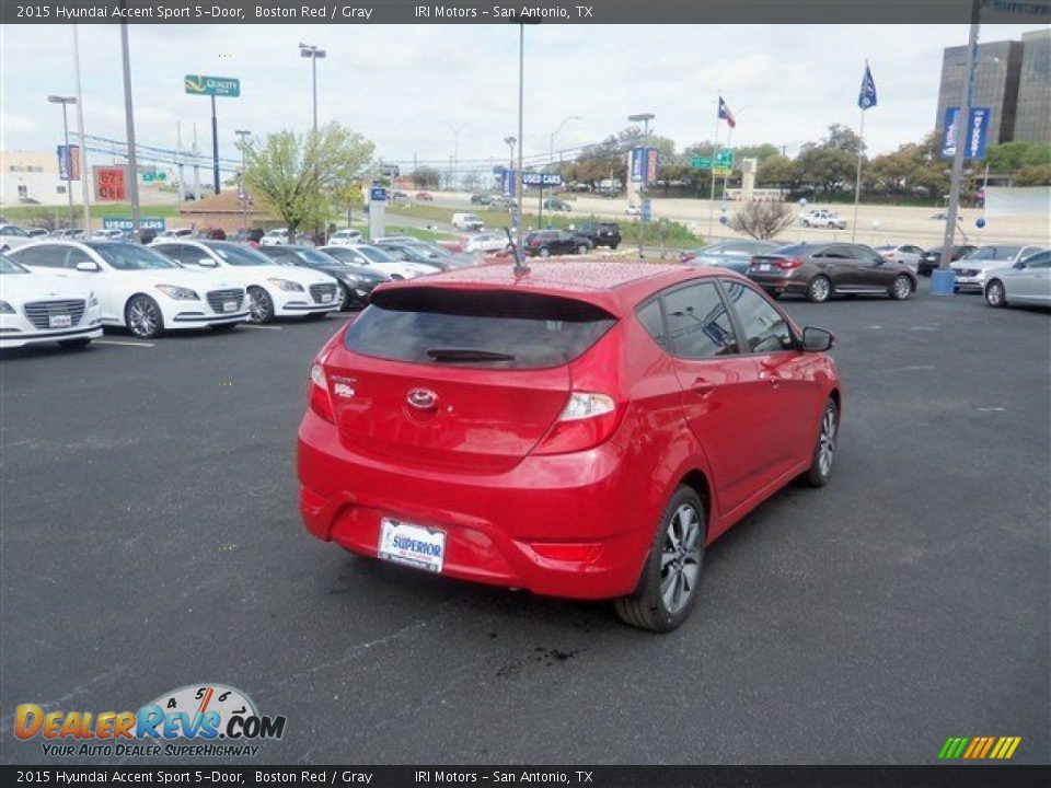 2015 Hyundai Accent Sport 5-Door Boston Red / Gray Photo #8