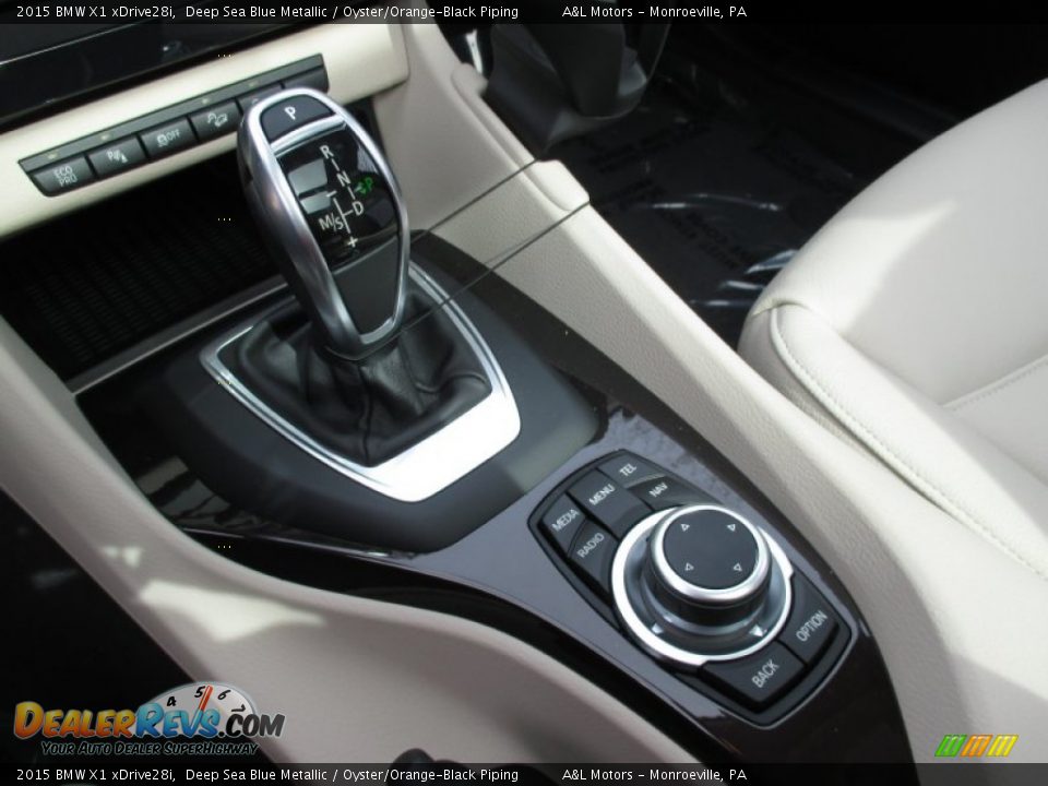 2015 BMW X1 xDrive28i Deep Sea Blue Metallic / Oyster/Orange-Black Piping Photo #15