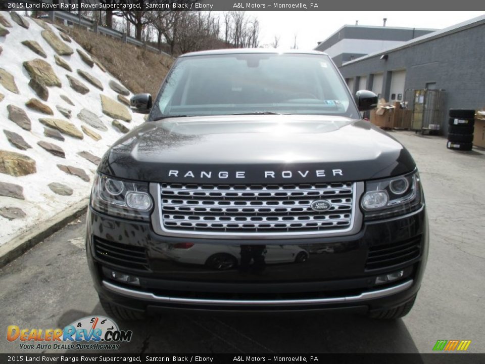 2015 Land Rover Range Rover Supercharged Santorini Black / Ebony Photo #8