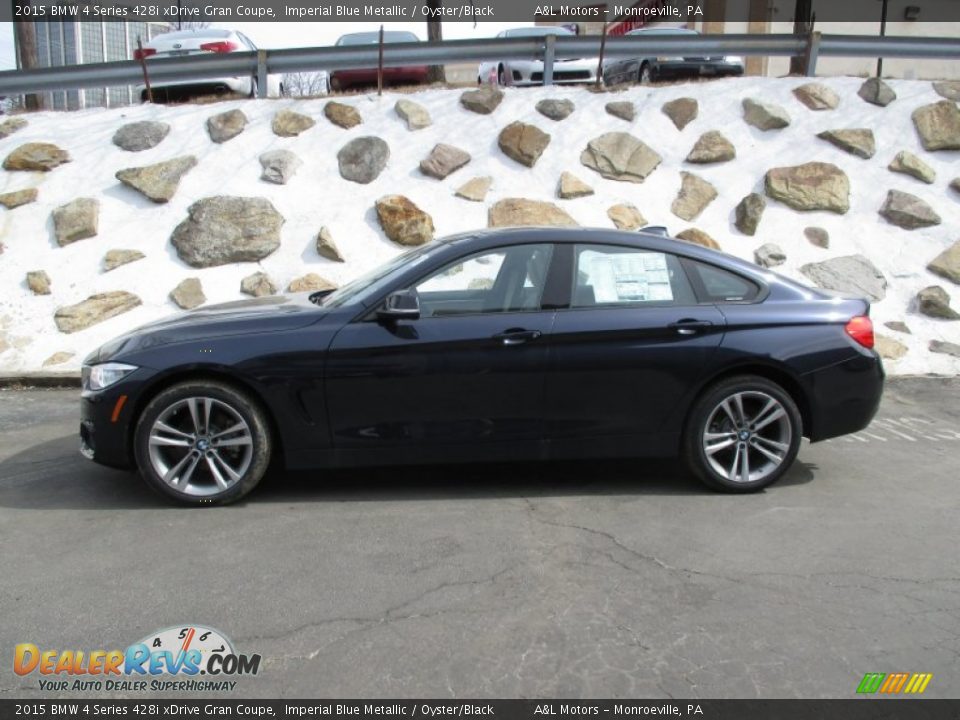 2015 BMW 4 Series 428i xDrive Gran Coupe Imperial Blue Metallic / Oyster/Black Photo #2