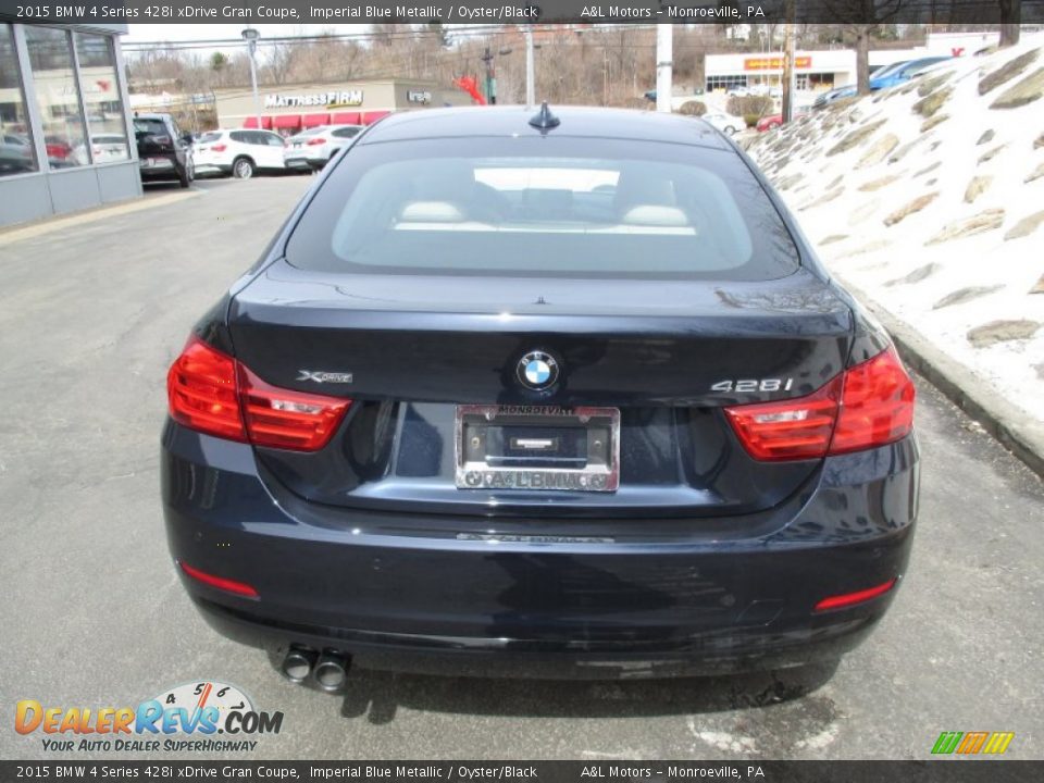 2015 BMW 4 Series 428i xDrive Gran Coupe Imperial Blue Metallic / Oyster/Black Photo #6