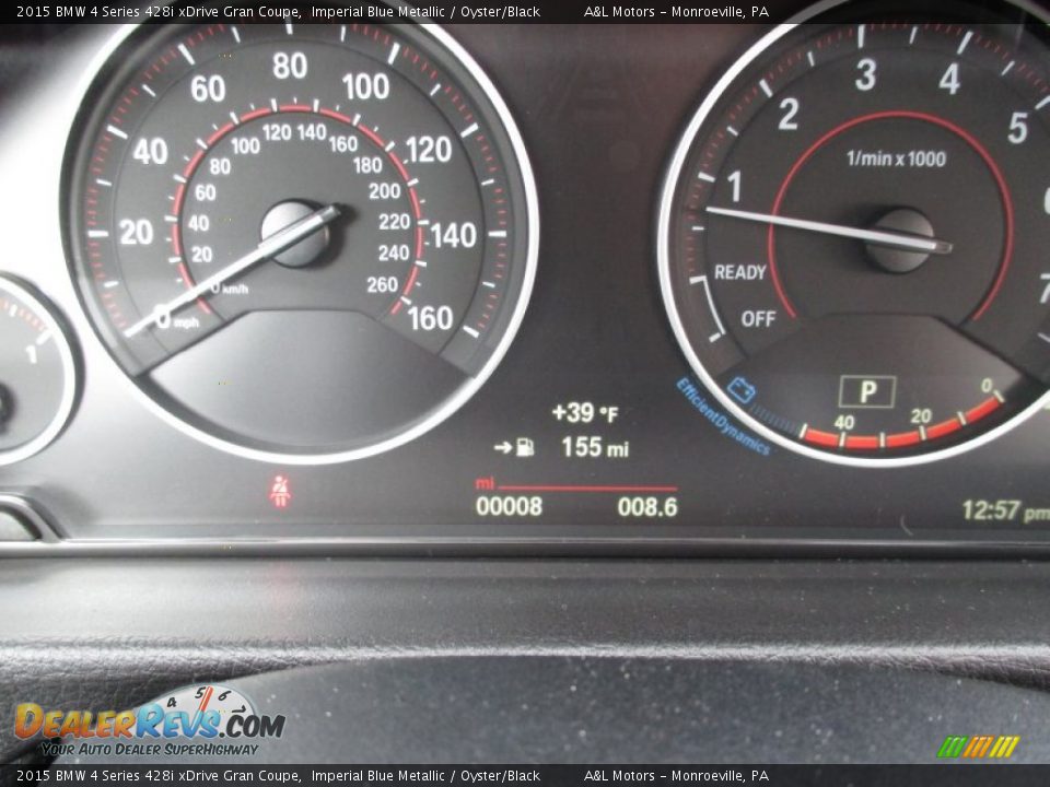 2015 BMW 4 Series 428i xDrive Gran Coupe Imperial Blue Metallic / Oyster/Black Photo #20