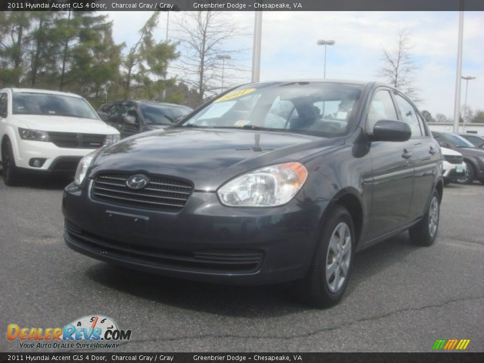2011 Hyundai Accent GLS 4 Door Charcoal Gray / Gray Photo #1