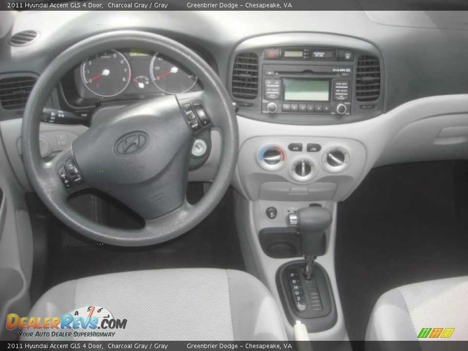 2011 Hyundai Accent GLS 4 Door Charcoal Gray / Gray Photo #2