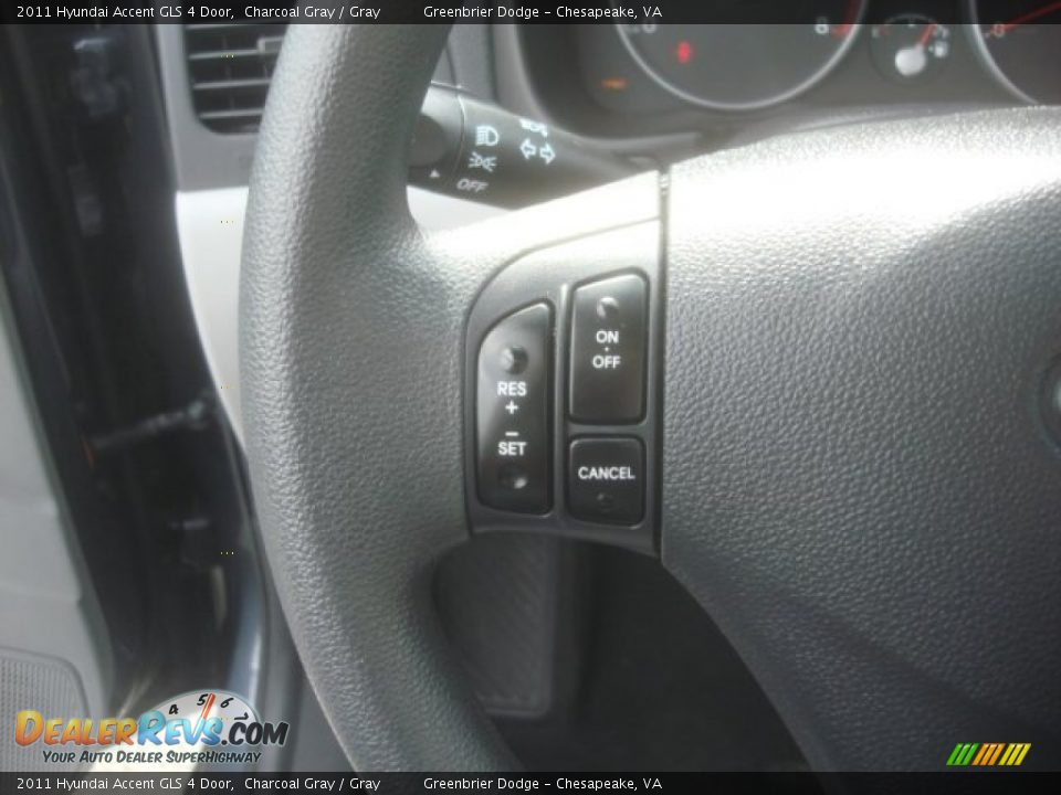 2011 Hyundai Accent GLS 4 Door Charcoal Gray / Gray Photo #7