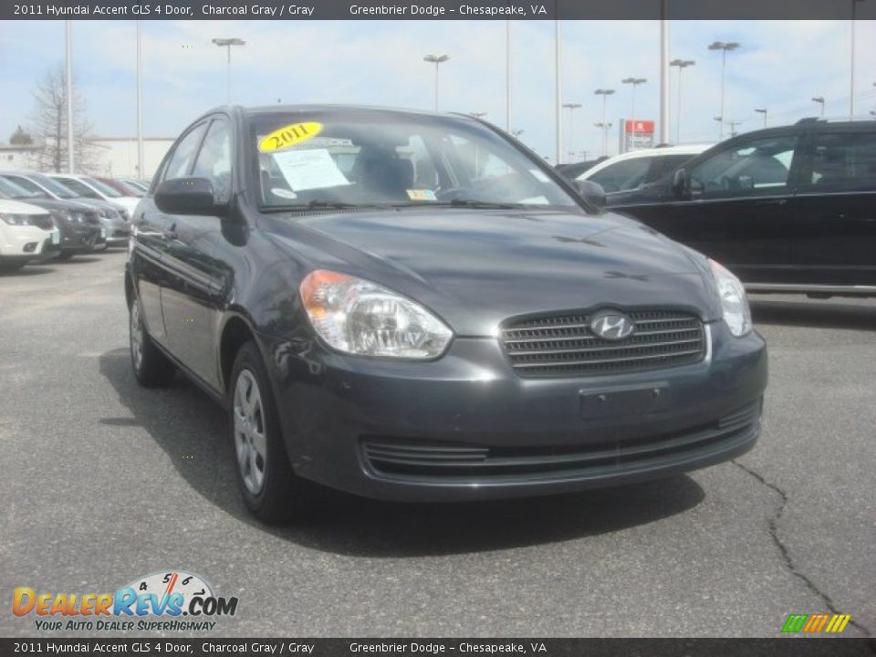 2011 Hyundai Accent GLS 4 Door Charcoal Gray / Gray Photo #15