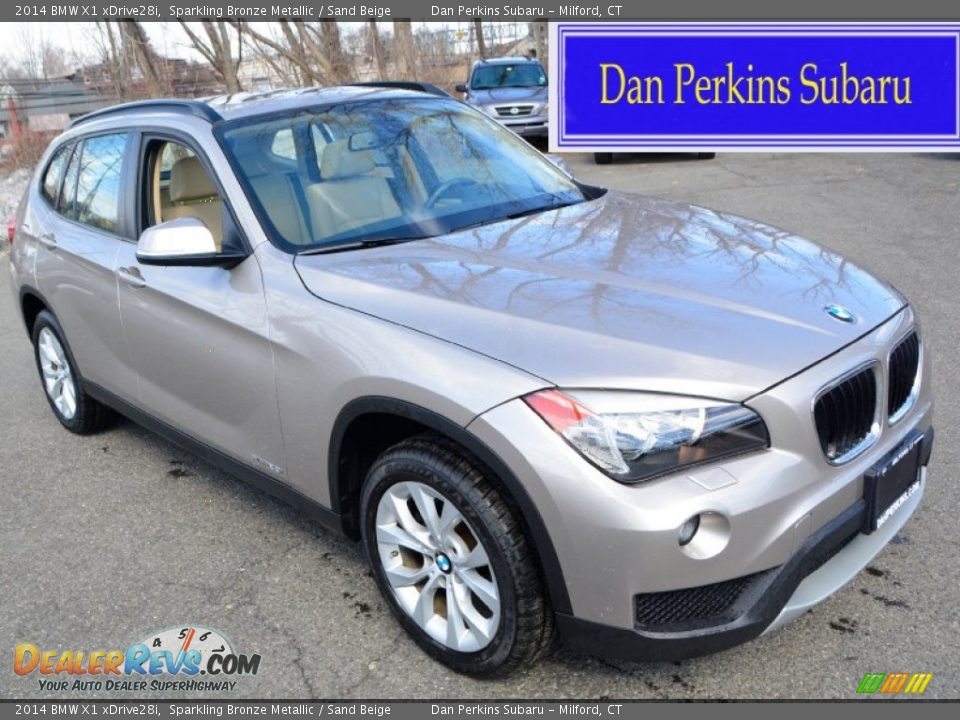 2014 BMW X1 xDrive28i Sparkling Bronze Metallic / Sand Beige Photo #1