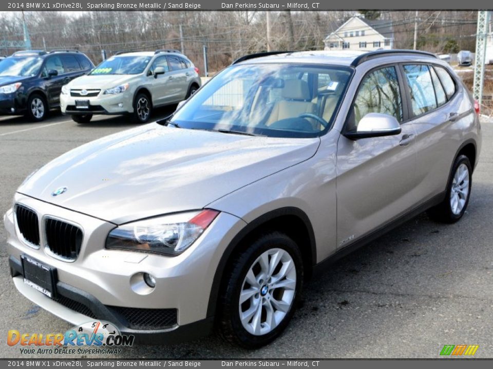 2014 BMW X1 xDrive28i Sparkling Bronze Metallic / Sand Beige Photo #3