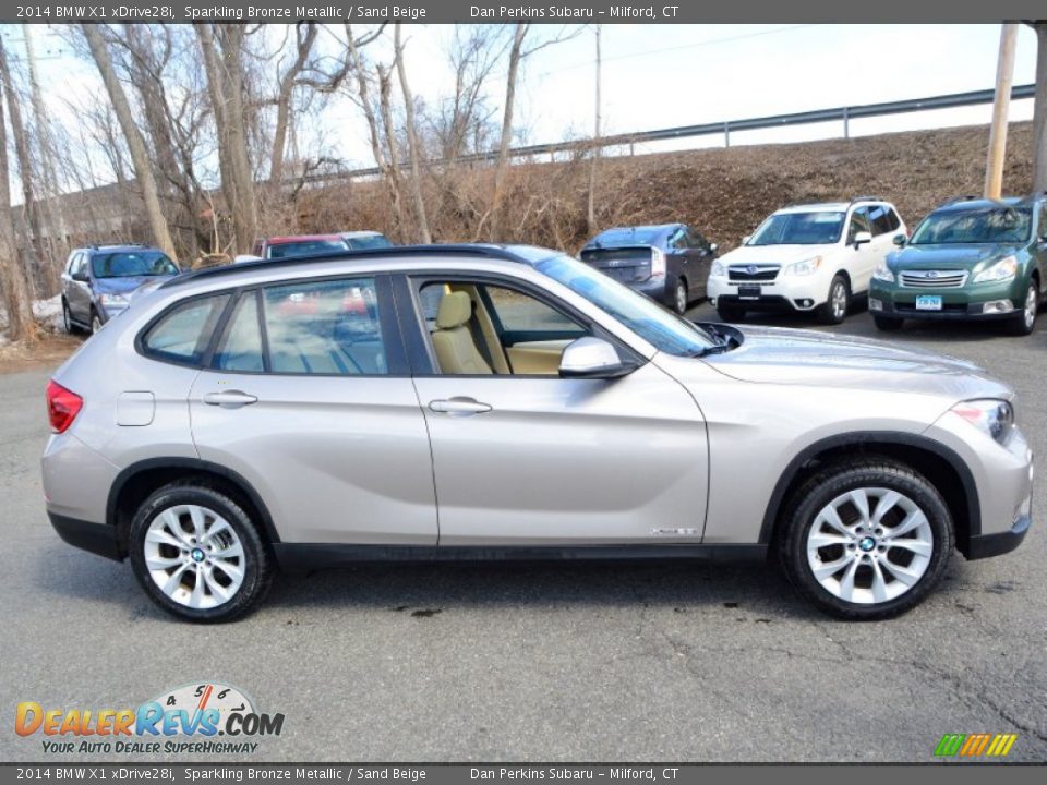 2014 BMW X1 xDrive28i Sparkling Bronze Metallic / Sand Beige Photo #4