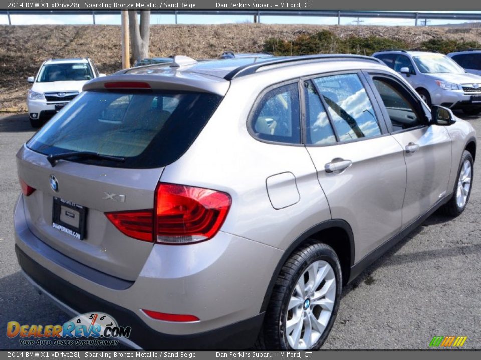 2014 BMW X1 xDrive28i Sparkling Bronze Metallic / Sand Beige Photo #6