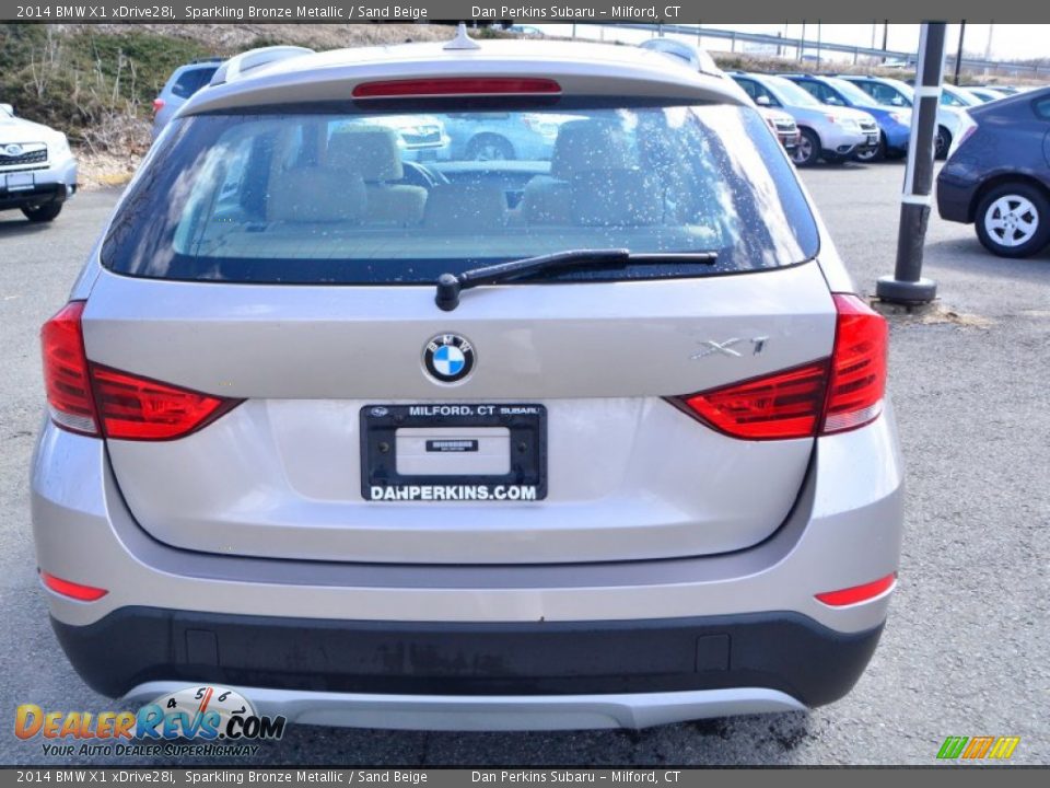 2014 BMW X1 xDrive28i Sparkling Bronze Metallic / Sand Beige Photo #7