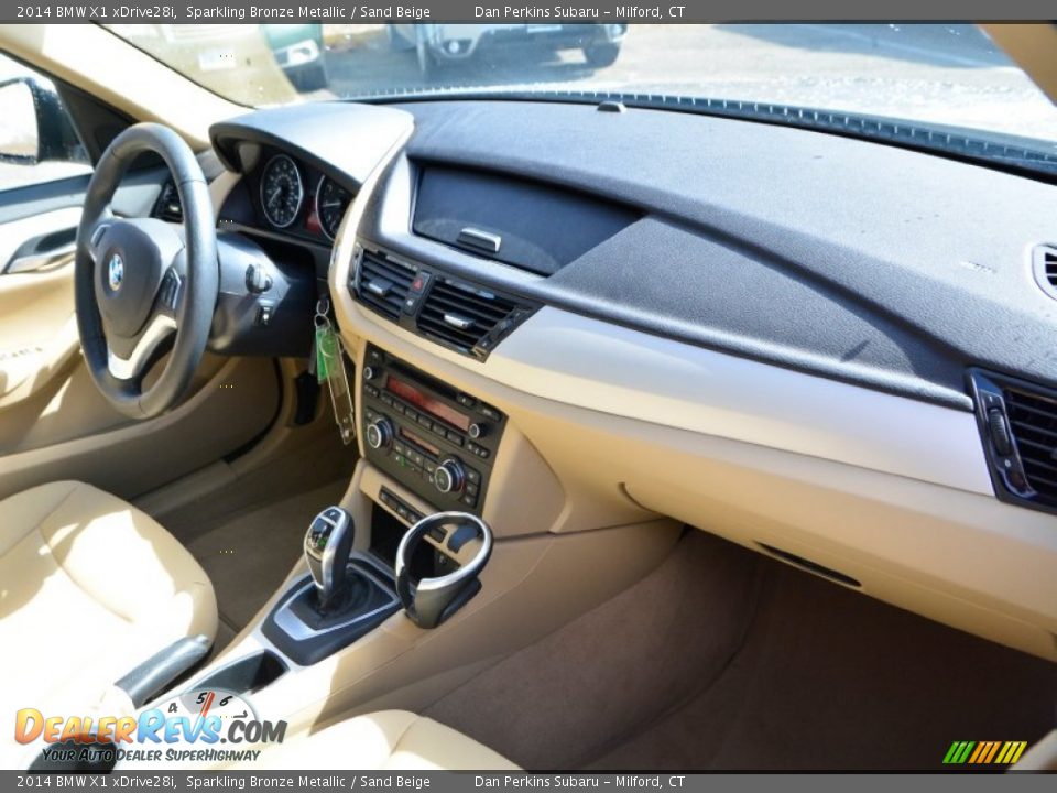 2014 BMW X1 xDrive28i Sparkling Bronze Metallic / Sand Beige Photo #9
