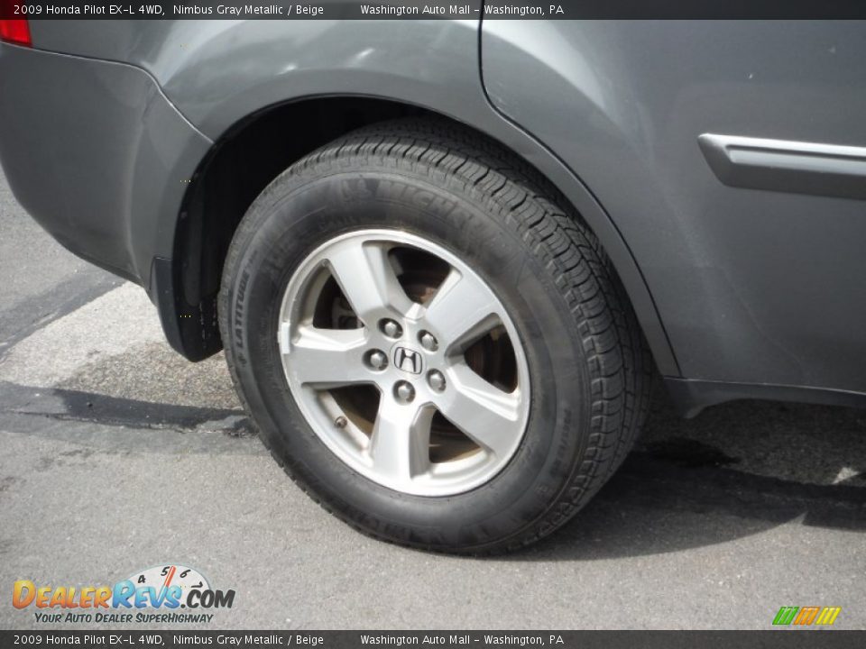 2009 Honda Pilot EX-L 4WD Nimbus Gray Metallic / Beige Photo #3