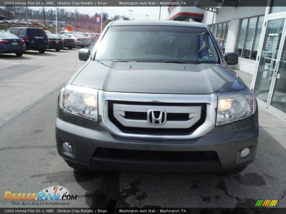 2009 Honda Pilot EX-L 4WD Nimbus Gray Metallic / Beige Photo #5