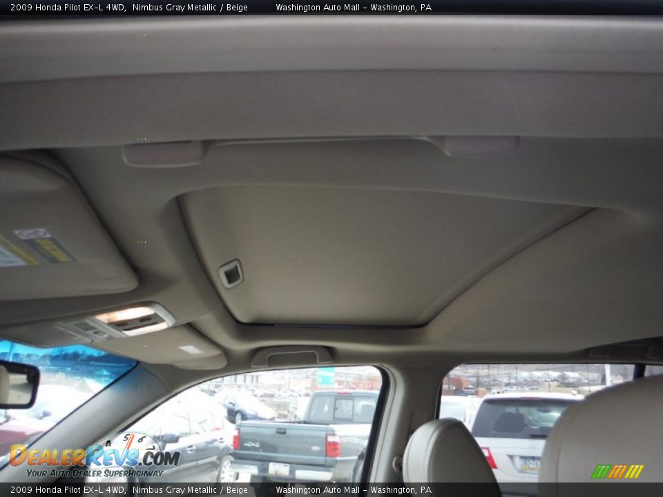 2009 Honda Pilot EX-L 4WD Nimbus Gray Metallic / Beige Photo #12