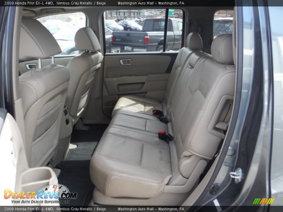 2009 Honda Pilot EX-L 4WD Nimbus Gray Metallic / Beige Photo #15